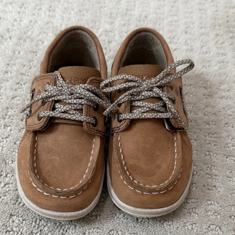 Sperry Kids Brown Suede Lace-Up Boat Shoes